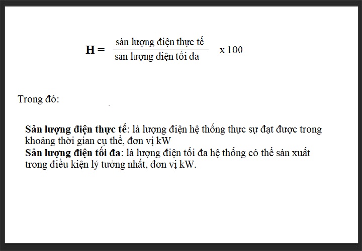 Cách tính hiệu suất điện năng lượng mặt trời 3kW như thế nào?