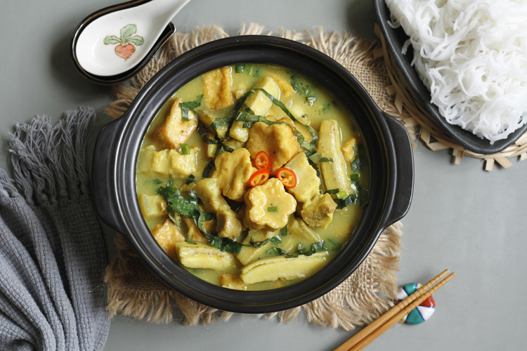 Món canh quả chuối nấu đậu thịt