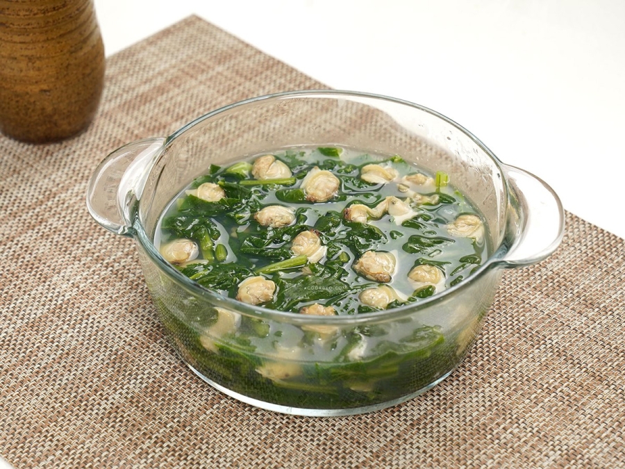 Món canh ngao rau cải