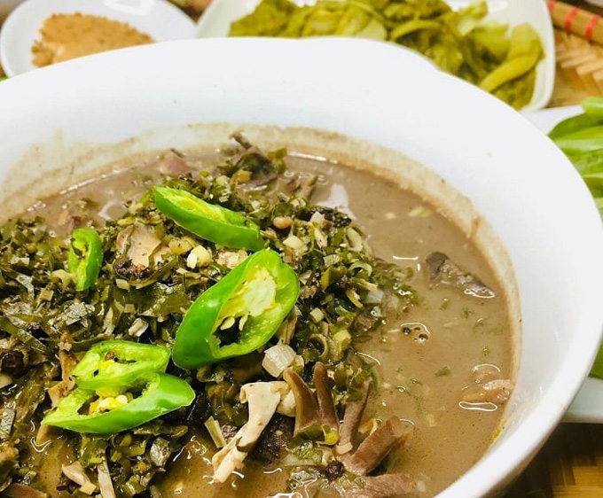 Món canh rau đắng lòng gà