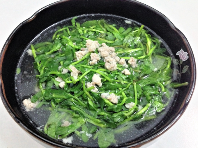 Món canh rau đắng thịt bằm