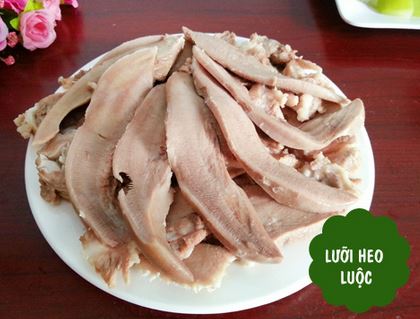 Món lưỡi heo nấu rượu chát đặt biệt