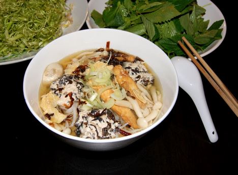 Công thức làm món bún mộc chay siêu ngon