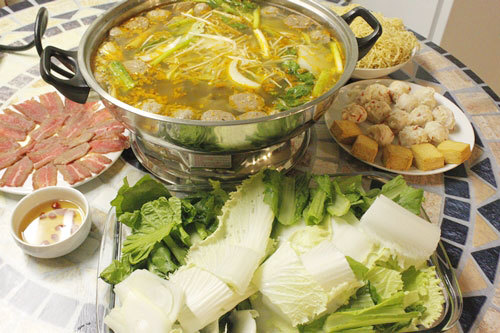 Cách nấu món lẩu bò viên sa tế