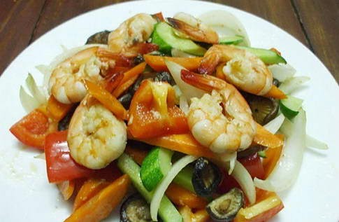 Cách làm món tôm xào thập cẩm thơm ngon