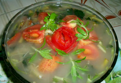 Cách nấu canh ngó khoai nấu mẻ