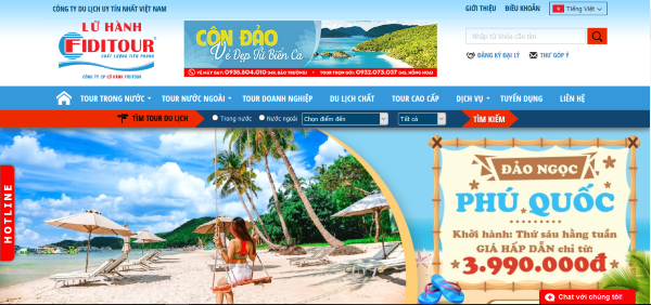 Thiết kế website cho công ty du lịch Fifitour cần lưu ý gì